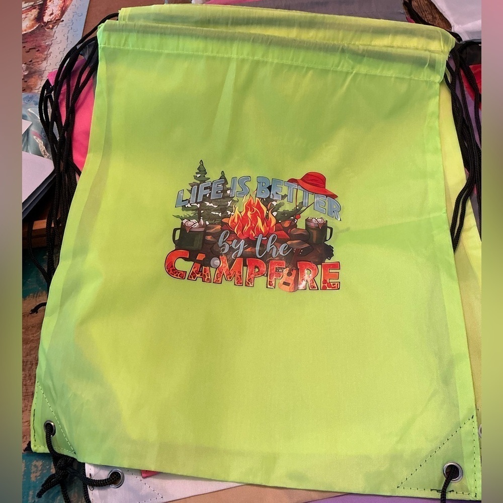 Hand pressed Drawstring Backpack, BN